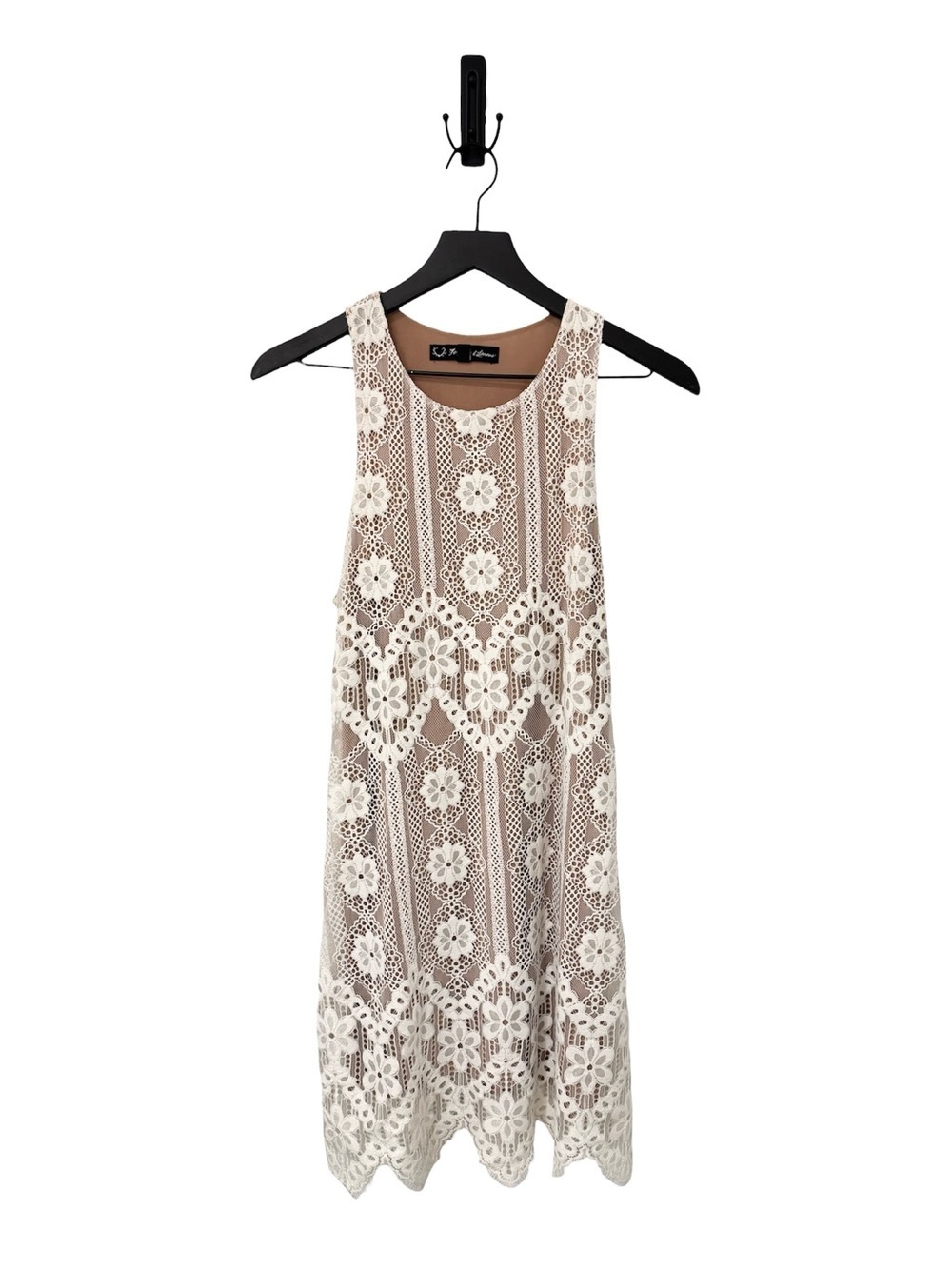 FOR LOVE & LEMONS X REVOLVE Lace Mini Dress in White + Nude